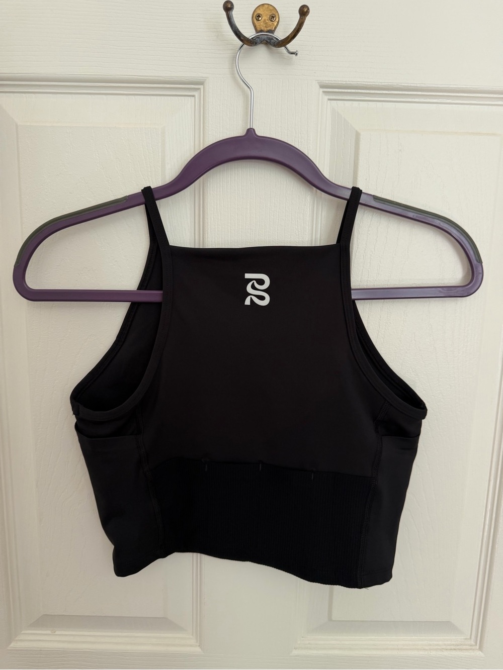 Bandit Black High-Neck Cropped Tank Top - Picture 2 of 3